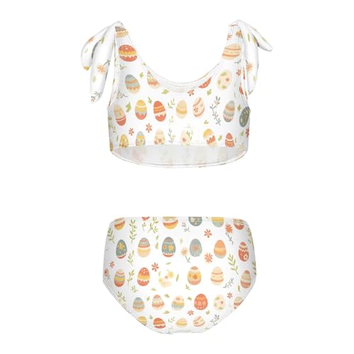 KLL Easter Eggs Pattern Holidays Girl 2 Piece Bikini Sets Beach Swimsuit Swimwear Cute Shoulder Strap2