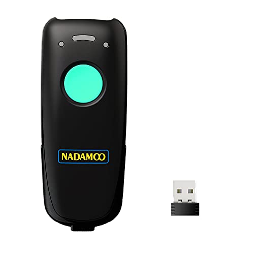 NADAMOO Wireless Barcode Scanner Compatible with Bluetooth Function, 2.4G Wireless & Wired 3-in-1...