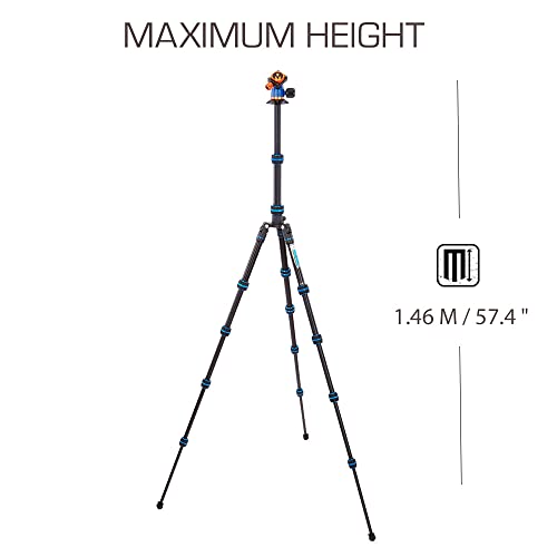 3 Legged Thing Punks Corey 2.0 Magnesium Alloy Ultra-Compact Travel Tripod - Adjustable, Multi-Use Camera Tripod With Three Detachable Legs - Blue/Black (Coreyblue2.0) #TOP1
