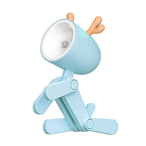 mewmewcat Candeeiro infantil de desenho animado com luz noturna mini cervo LED luminárias de mesa fo