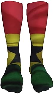 702 Unisex Men’S Socks Ghana Grunge Waving Flag Walking Socks Wicking Sports Socks Warmer Office Socks For Work Yoga 50Cm