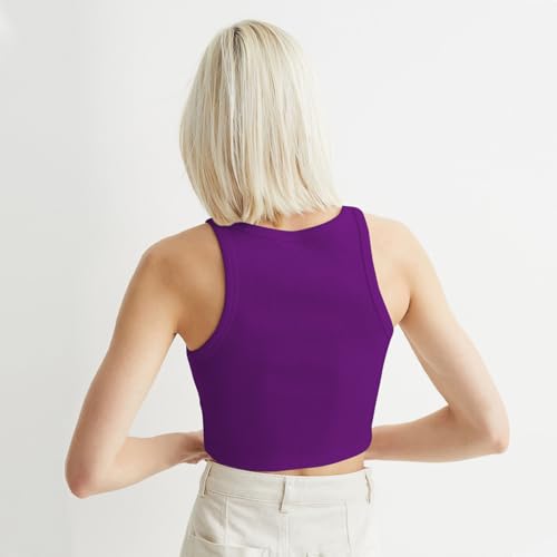 Image of KERI PERRY Tops for Women Crop Top for Women's Tank Activewear Tee Sports Western Casual Cotton Camisole Pack of 3 Combo