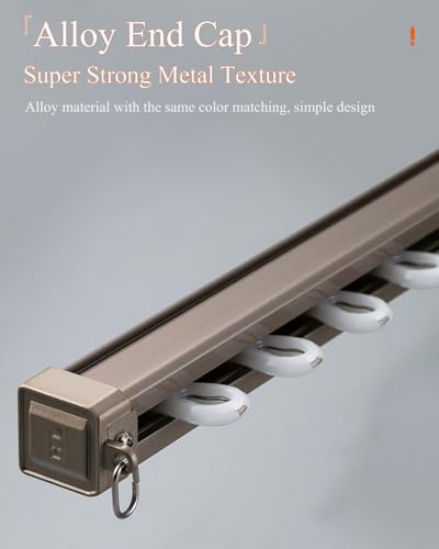 Rail de rideau de plafond robustes au design épuré blanc - 7