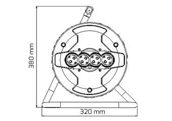 Bylion Makaralı Uzatma Kablosu 3 * 1.5Mm 20 Mt. Turuncu Kablo
