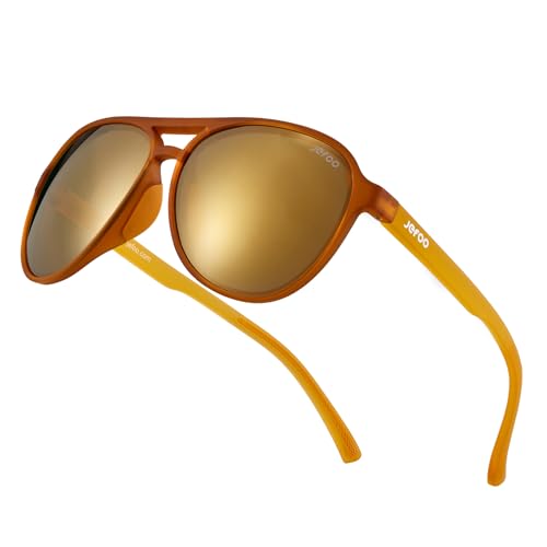 Image of Jefoo Polarized Aviator Sunglasses for Women Men Retro Trendy Sports Sunglasses for Outdoor UV400 Protection
