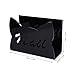 Jwthee Acrylic Mail Holder Countertop, Cat Shape Envelope and Mail Organizer for Desk, Clear Acrylic FileMail Desktop Organizer Sorters Desk LetterOrganizer for Home (Black)