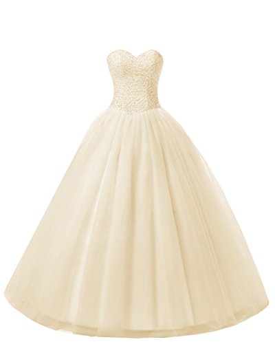 Beautyprom Women's Ball Gown Bridal Wedding Dresses (US8, Champange)
