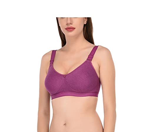 Image of Viral Girl Women's Wire-Free Cotton Hosiery Bra | Non-Padded, Full Coverage, Adjustable Straps | Soft Comfortable Innerwear with Hook & Eye Closure for Everyday Use
