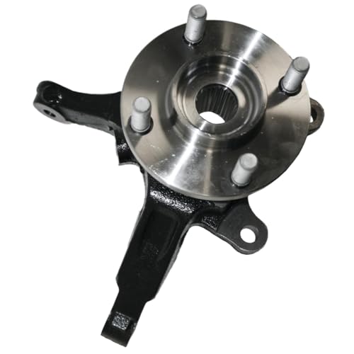 Image of Detroit Axle - Front Left Steering Knuckle Wheel Bearing Hub for 2013-2019 Nissan Versa Note, Driver Side Steering Knuckle Wheel Bearing Hub Assembly 2014 2015 2016 2017 2018 Replacement