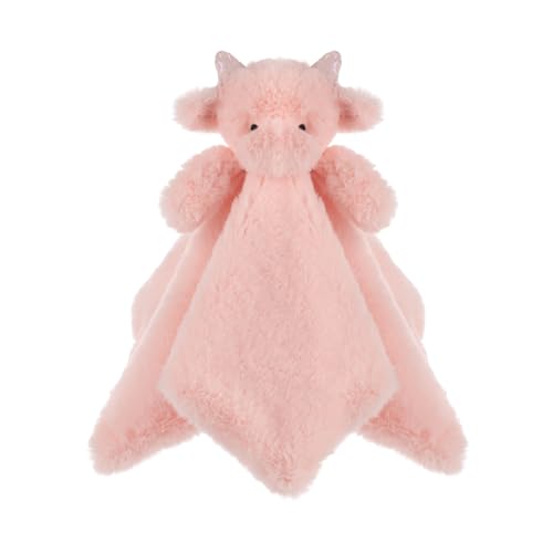 Image of Apricot Lamb Pink Dragon Soft Loveys for Babies, Security Blanket for Baby Boy and Girl, 13.8 Inches for Infant and Toddlers