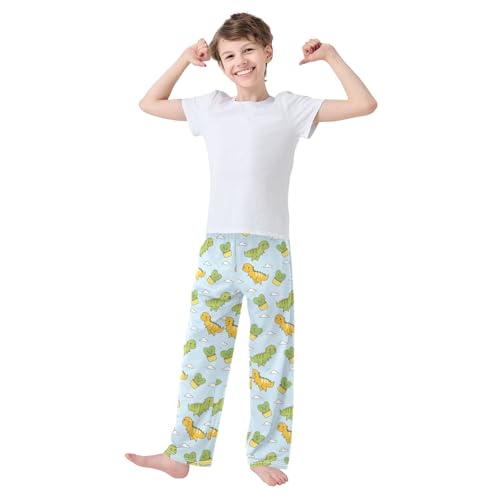 ZZKKO Cute Dinosaur Cactus Boys Pants for Kids Jogger Pants with Pockets S-XL2