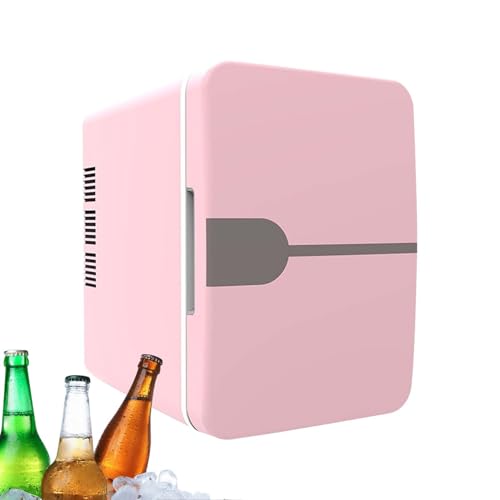Refrigerador de viaje para coche, enfriador de 12 V CC 220 V CA, mini refrigerador de camping, diseño de temperatura de 6 L con ventilador silencioso y función de carga USB, almacenamiento portátil de