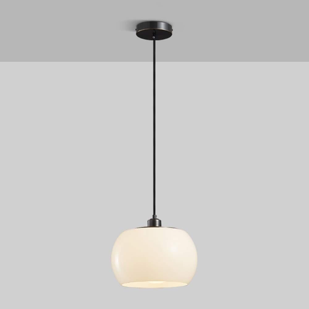 Sufitowa lampa wisząca Mleczno-białe oprawy szklane Oświetlenie wyspy kuchennej Lekka, zabytkowa mosiężna lampa wisząca w stylu wiejskim