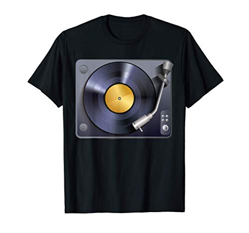 Retro Vinyl Record Turntable DJ Vintage Music Lovers Gifts Maglietta