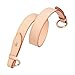KIYOMIL Genuine Vachetta Leather Shoulder Bag Strap Replacement for Graceful Handbag(APRICOT-Length:25.6in)
