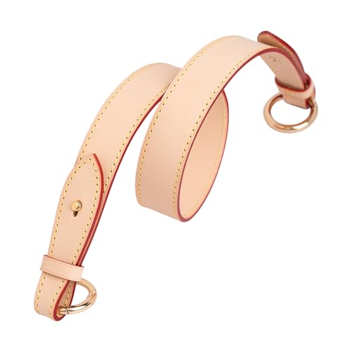Image of Genuine Vachetta Leather Shoulder Bag Strap Replacement for Graceful Handbag(APRICOT-Length:25.6in)