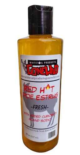 Whitetail Products Gone Wild, RED HOT! 100% Pure Doe Estrous, 8oz Bottle, G9159