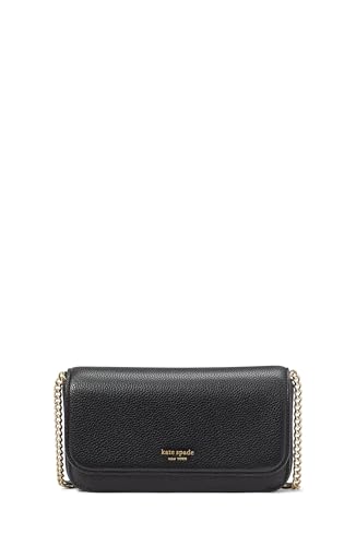 kate spade new york Women's Ava Pebbled Leather Flap Chain Wallet