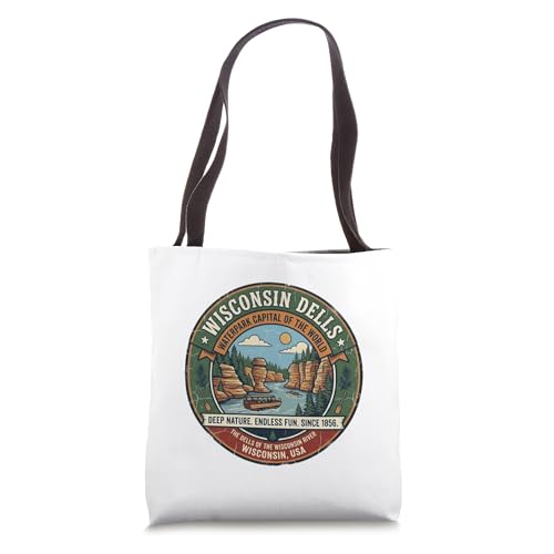 Bolso Tote emblema vintage Wisconsin Dells miniatura 1