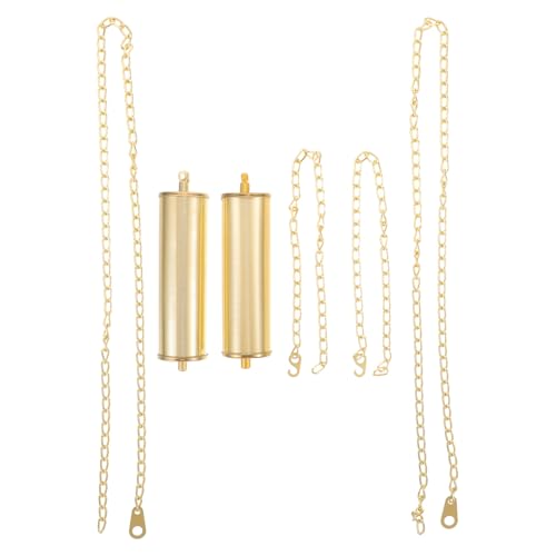 HOMSFOU Grandfather Clock Weights, Vintage Wall Clock Weight Heavy Duty Iron Clock Weight and Chain Wall Clock Mechanism Part Supply