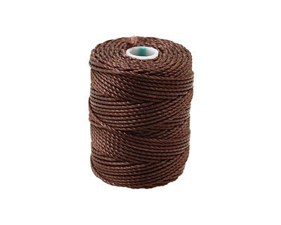 C-LON Tex 400 Heavy Weight Bead Cord, Chocolate - 1mm, 39 Yard Spool