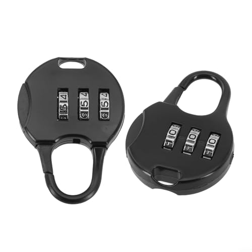Solaughguy Candado de combinación de 3 dígitos para equipaje y maleta, cerradura de contraseña de aleación de acero para viajes, bloqueo de seguridad antirrobo con tamaño de 48 x 34 mm, paquete de 2