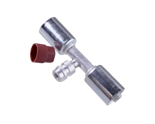 Beadlock AC Crimp Fittings Splice Straight #8 R134a High Pressure miniatura 4