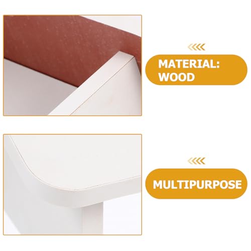 Repose-pieds surélevé bois MERRYHAPY support ergonomique blanc tabouret maison