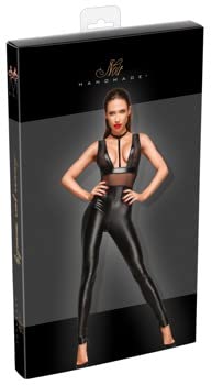 Robe en cuir vernis noir taille L idéale pour vos soirées et événements clubbing