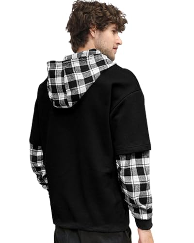Image of EYEBOGLER Mens Regular Fit Hooded Neck Full Sleeve Tshirt