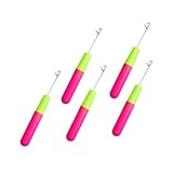 Dzrige Latch Hook Tool, 5Pcs Hair Crochet Hooks 0.2 Inch Latch Hook Crochet Needle for Braid Hair, Hair Extension, Carf and Carpet Making, Crafts DIY