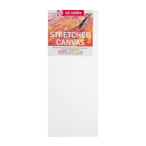 Talens Art Creation 3D Stretched Cotton Canvas, 20 cm x 50 cm, White, 20 x 50 cm