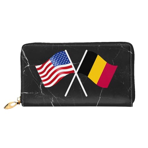 American And Belgium Flag Wallet Card Bag2