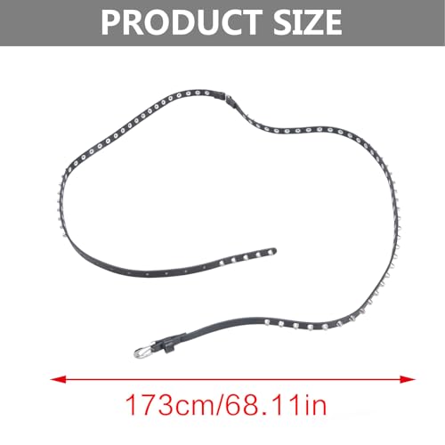 Cool Rivet Studded Waist Belt For Pants Gothic Pin Buckle Waistband Long Length Narrow Belt For Pants Girl Waist Decor Rivet3