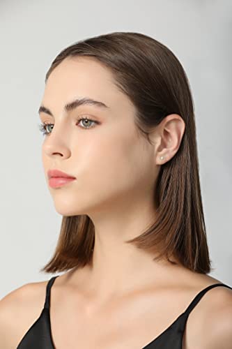 Fosir 8 Pairs Tiny Cartilage Stud Earrings For Women Men Flatback Earrings Stainless Steel Cubic Zirconia Earrings Set, 20G, Gold Silver Black Rose Gold #TOP6