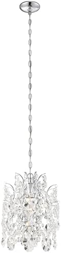 Minka Lavery 3155-77 Isabella's Crown Mini Pendant, 1-Light, 100 Total Watts, 9.75-in H x 12.75-in W, Chrome