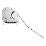 Electric Guitar Tremolo System Bridge Vibrato Tailpiece with Whammy Bar Tremolo Arm for Jaguar/Jazzmaster without Lock Button Chrome