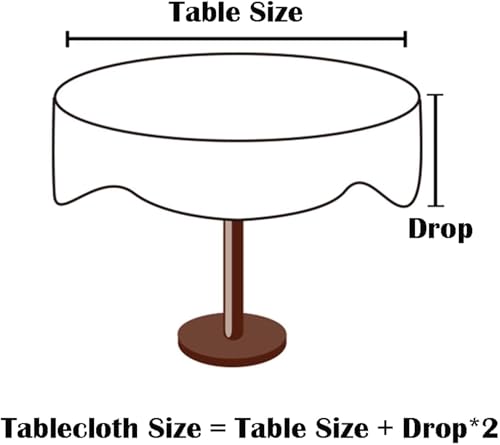 Nappe ronde 220cm en polyester bleu résistant à l'eau pour table de jardin et salon