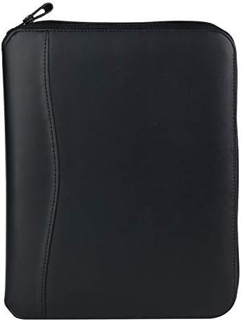 FranklinCovey - FC Basics Spacemaker Ring-Bound Binder for FranklinCovey Planners | Simulated Leather Vinyl - Zipper Binder (Classic, Black)