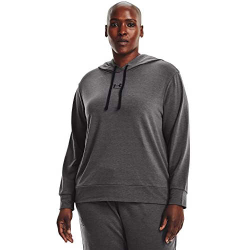 Sweat à Capuche Under Armour Rival Terry en Molleton Léger et Doux Jet Gray XL