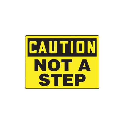 Panneau Caution Not A Step Accuform de 18x25 cm en plastique résistant