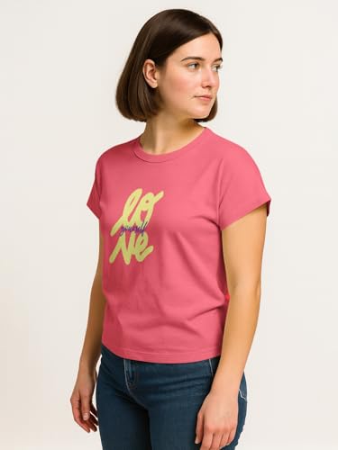 Image of HELLCAT Mulitcolor Trendy Printed Body Fit T-Shirt for Women | Pack of 1 T-Shirt