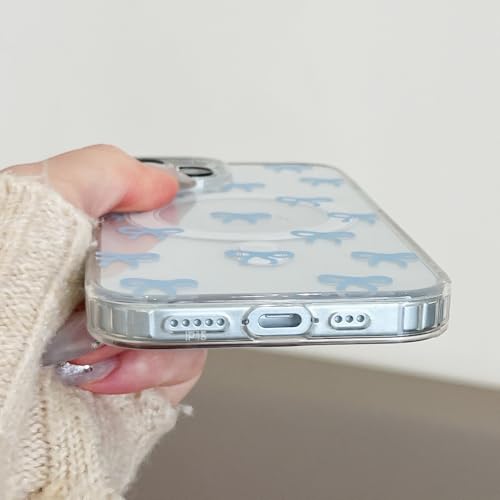 Coque iPhone 16 MagSafe transparente rose antichoc pour fille