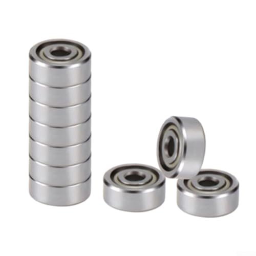 10 Pcs Deep Groove Ball Bearings 623zz 624zz 625zz Metal Shielded Chrome Steel Precision Miniature Bearings for High Speed 50000 RPM Applications, 623zz/624zz/625zz(623zz)
