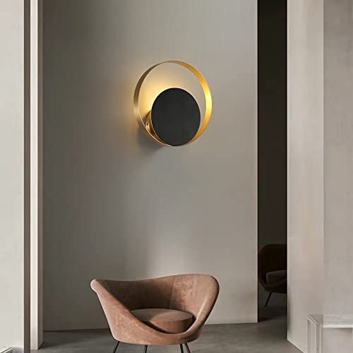 Applique murale moderne LED dorée à lumière chaude pour salon