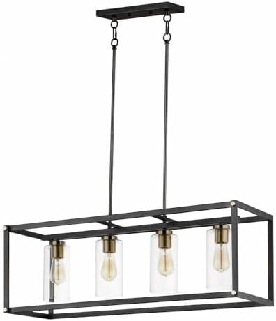 Miniatura 4 de Maxim 2644BKAB - Colgante Capitol, 4 luces, 240 vatios totales, negrolatón antiguo