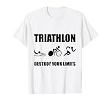 Triathlon Destroy Run Bike Swim Motivation Camiseta Camiseta