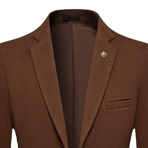 Men's Daily Blazer Business Sport Coat Tops Lapel Slim Fit Stylish Suit Jacket Two Button Sport Coat 7