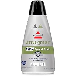 BISSELL Little Green Spot & Stain Cleaning Solution with OXY and StainProtect, for All Leading Portable Carpet & Upholstery Deep Cleaners, Instantly & Permanently Removes Stains, 2038G, 32oz