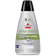 BISSELL Little Green Spot & Stain Cleaning Solution with OXY and StainProtect, for All Leading Portable Carpet & Upholstery Deep Cleaners, Instantly & Permanently Removes Stains, 2038G, 32oz